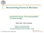 Documenting Events in Metadata