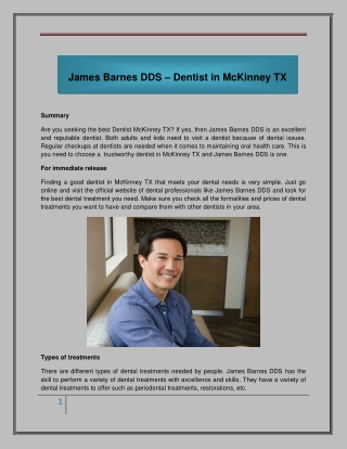 James Barnes DDS – Dentist in McKinney TX