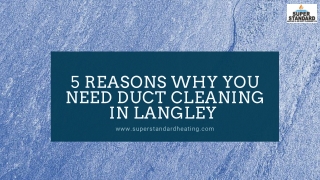 5 Reasons Why You Need Duct Cleaning in Langley