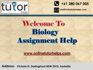 Biology Assignment Help PPT