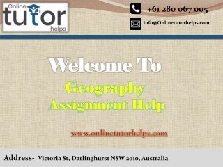 Geography Assignment Help PPT