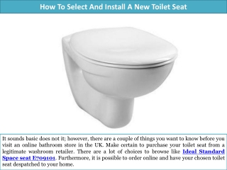 How To Select And Install A New Toilet Seat