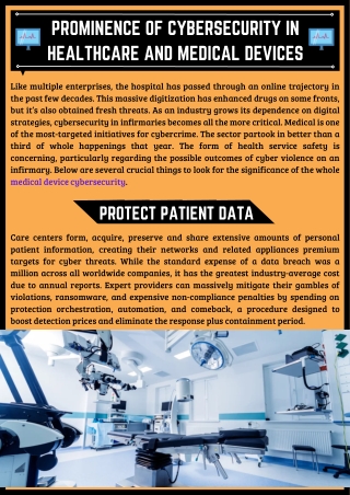 Prominence Of Cybersecurity in Healthcare And Medical Devices
