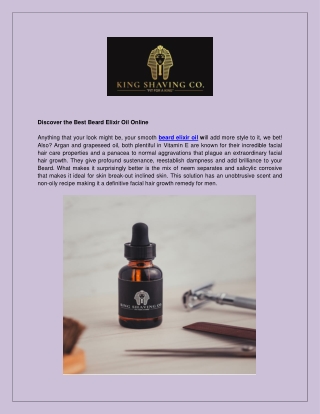 Discover the Best Beard Elixir Oil Online
