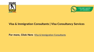 Visa & Immigration Consultants | Visa Consultancy Services