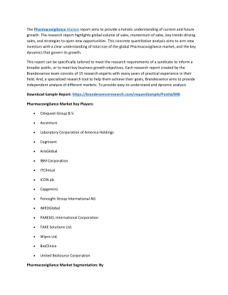 Pharmacovigilance Market