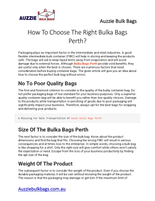 How To Choose The Right Bulka Bags Perth