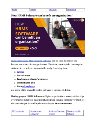 How HRMS Software can benefit an organization