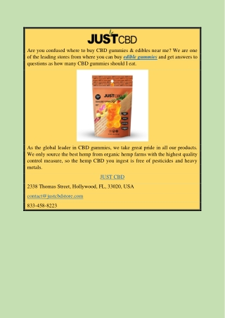 Edible Gummies | Justcbdstore.com