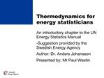 Thermodynamics for energy statisticians