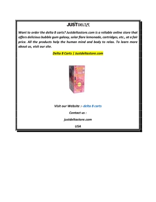 Delta 8 Carts  Justdeltastore.com
