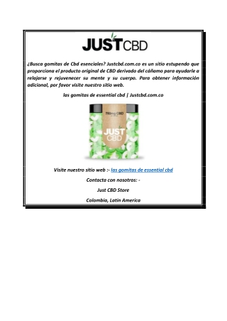 las gomitas de essential cbd  Justcbd.com.co