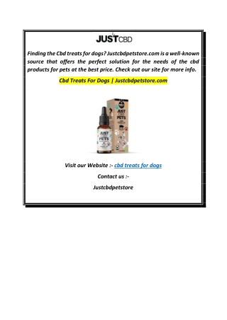 Cbd Treats For Dogs  Justcbdpetstore.com