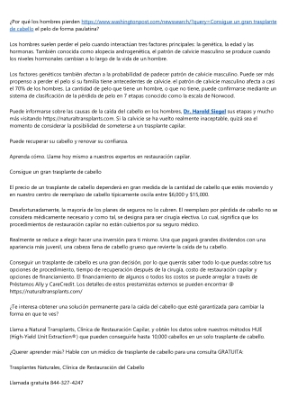 Obtener información gratuita 2021 Costras de Trasplante de Cabello