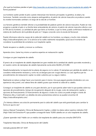 Leer Resultados de Este Trasplante de Cabello