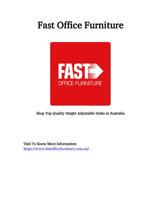 Shop Top Quality Height Adjustable Desks in Australia | FOF