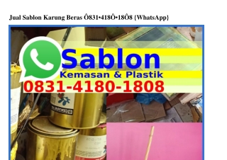 Jual Sablon Karung Beras