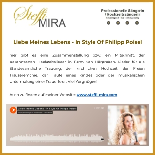 Liebe Meines Lebens - In Style Of Philipp Poisel - Steffi Mira