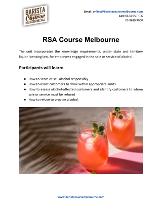 RSA Course Melbourne