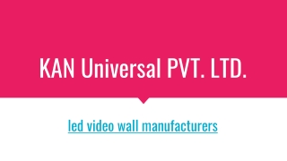 Outdoor LED Display Screen Price in Delhi | Kan Universal