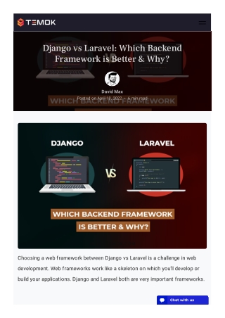 Django vs Laravel Which Backend Framework is Better & Why