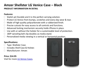 Amzer Shellster LG Venice Case – Black