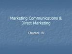 Marketing Communications Direct Marketing