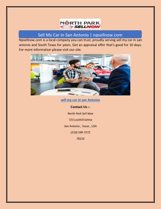 Sell My Car In San Antonio | npsellnow.com