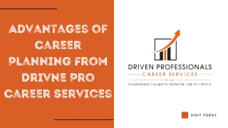 Advantages of Career Planning From Driven Pro Career Services