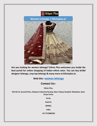 women lehenga