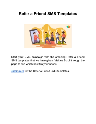 Refer a Friend SMS Templates