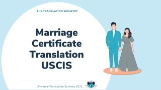 Marriage Certificate Translation USCIS