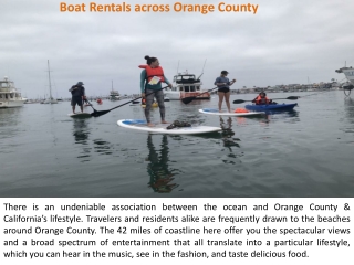 Boat Rentals across Orange County