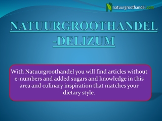 Natuurgroothandel -Delizum