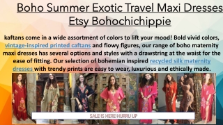 Boho Summer Exotic Travel Maxi Dresses