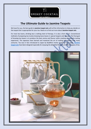 The Ultimate Guide to Jasmine Teapots