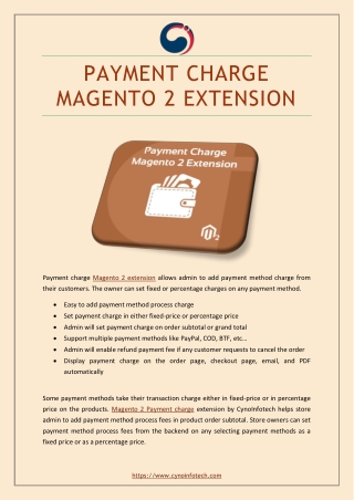 PAYMENT CHARGE MAGENTO 2 EXTENSION