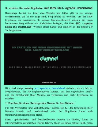 seo-agentur für digitales marketing in deutschland