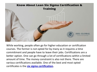 Know everything about lean six sigma green belt certification & Training