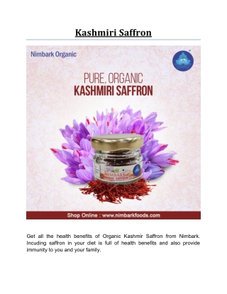 Kashmiri Saffron