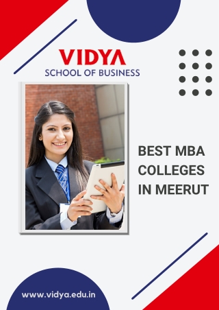 Top MBA Colleges in UP | MBA Courses | Vidya School of Business