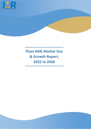 Plant Milk Market