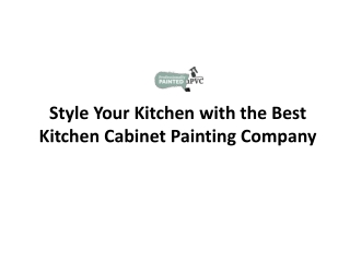 Kitchen Cabinet Painting Company