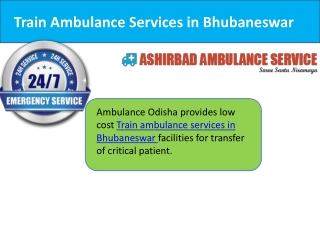 Train Ambulance Services in Bhubaneswar