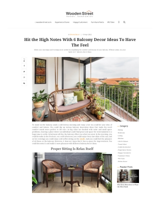 Hit the High Notes With 6 Balcony Decor Ideas To Have The Feel