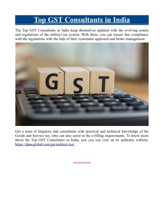 Top GST Consultants in India