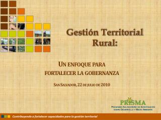 Gestión Territorial Rural :