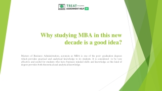 Why studying MBA in this new decade is