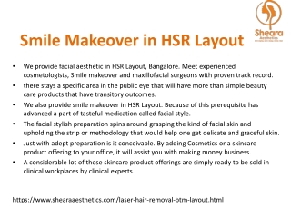 Facial aesthetic in HSR Layout-Smile makeover