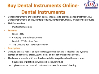 Buy Dental Instruments Online-Best Dental Instruments